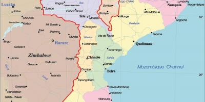 Mosambik i kart